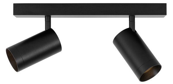Spot modern de plafon negru reglabil cu 2 lumini - Jeana Luxe