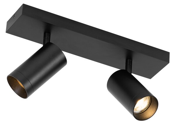 Spot modern de plafon negru reglabil cu 2 lumini - Jeana Luxe