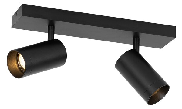 Spot modern de plafon negru reglabil cu 2 lumini - Jeana Luxe