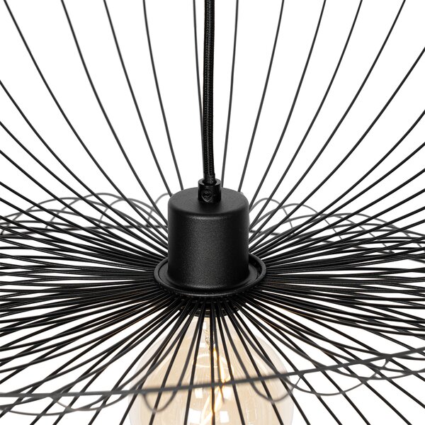 Lampă pendant de design neagră 66cm - Pua