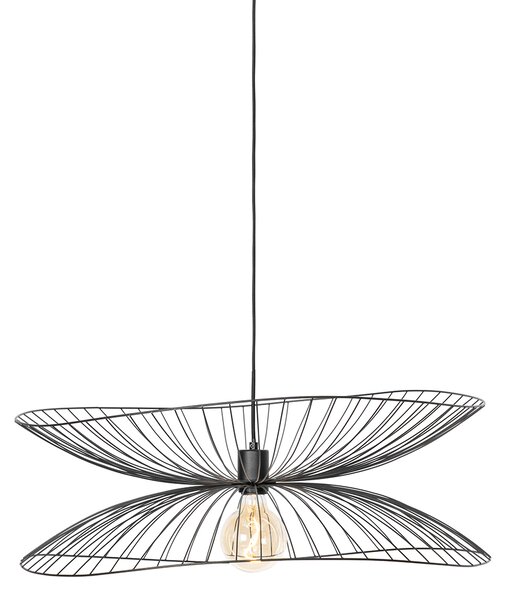 Lampă pendant de design neagră 66cm - Pua