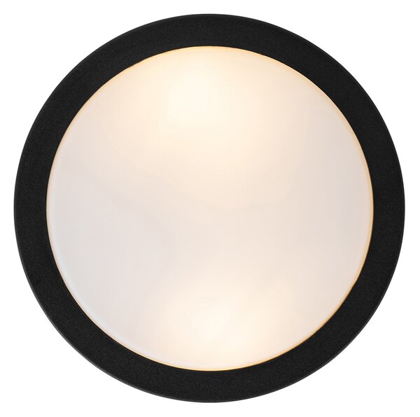 Plafonieră modernă de exterior neagră 23 cm IP44 - Flavi