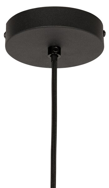 Lampă pendant de design neagră cu sticlă aurie - Bert
