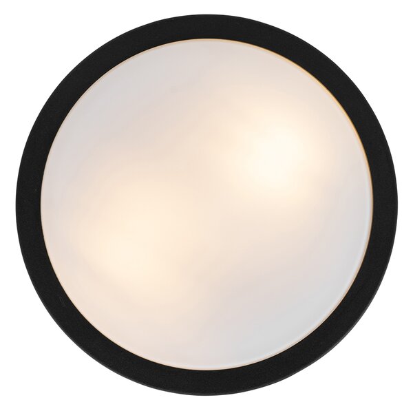 Plafoniera moderna pentru exterior neagra 28 cm IP44 - Flavi