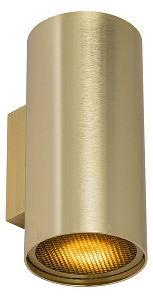 Aplică de perete de design aurie rotundă cu 2 lumini - Sab Honey