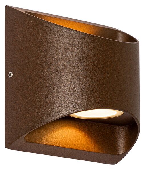 Lampa de perete exterioară modernă maro ruginiu incl. LED 2 lumini IP54 - Mal