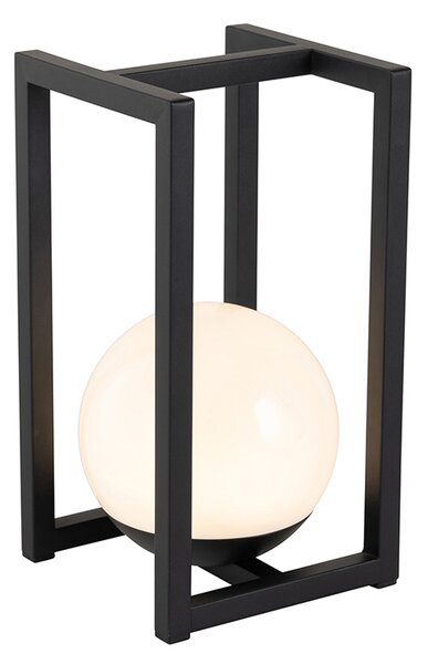 Set de 2 lămpi de masă de exterior negre cu touch reîncărcabile - Nowi