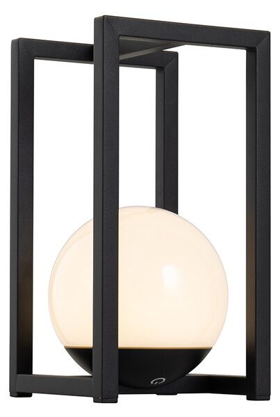 Set de 2 lămpi de masă de exterior negre cu touch reîncărcabile - Nowi