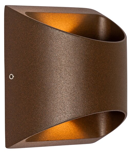 Lampa de perete exterioară modernă maro ruginiu incl. LED 2 lumini IP54 - Mal