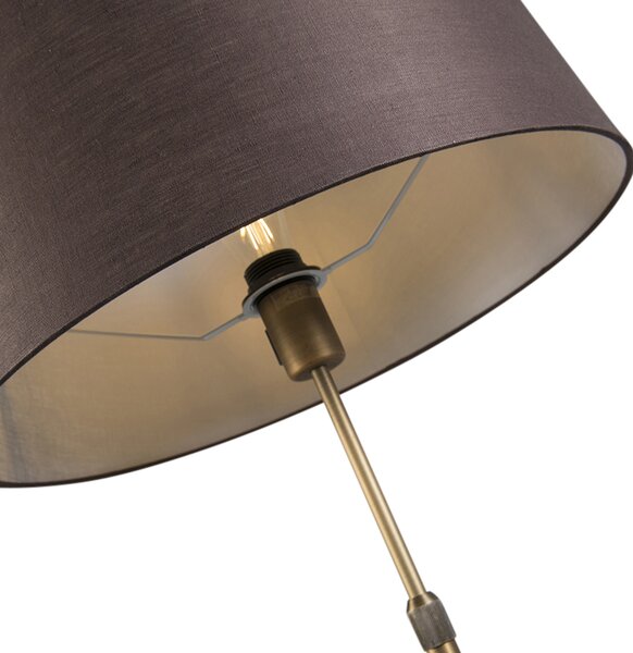Lampă de podea inteligentă bronz cu abajur maro 45 cm inclusiv Wifi A60 - Parte