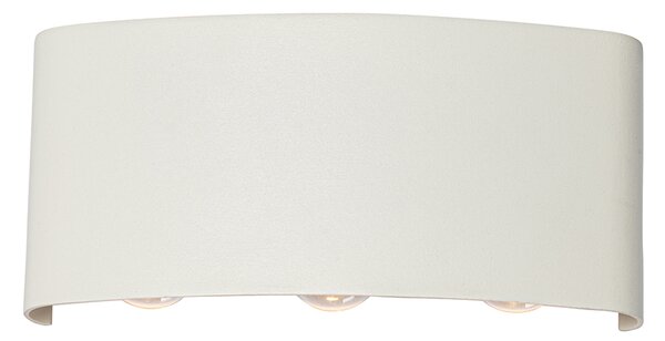 Aplică de perete exterioară albă cu LED 6 lumini IP54 - Silly