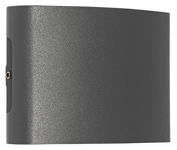 Lampă de perete exterioară gri închis cu LED 4 lumini IP54 - Silly