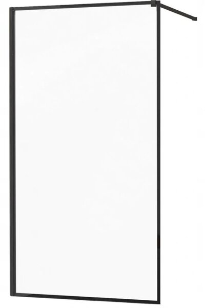 Paravan de duș Mexen Kioto WALK-IN 8mm, 30x200 cm, cadru negru, 800-030-000-00-70