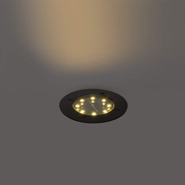 Spot modern pentru sol negru cu LED inclus IP65 solar - Terry
