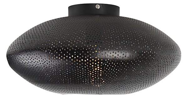 Plafoniera inteligentă neagră și aurie 40 cm inclusiv Wifi G95 - Radiance