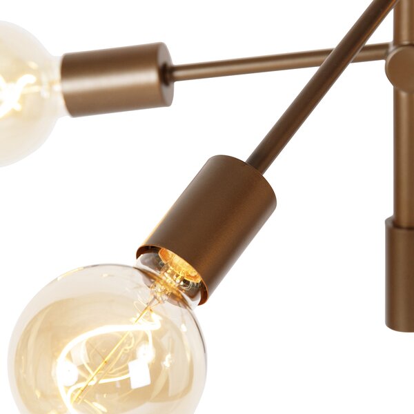 Lampă suspendată industrială bronz închis cu 6 lumini - Sydney