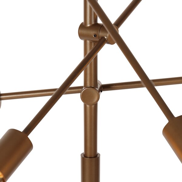 Lampă suspendată industrială bronz închis cu 6 lumini - Sydney