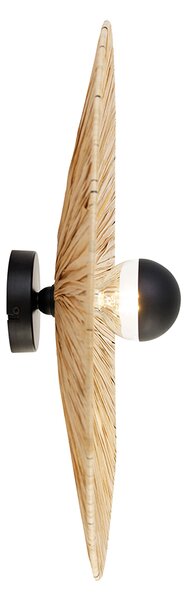 Lampa de perete rustica neagra cu sfoara 60 cm - Leia