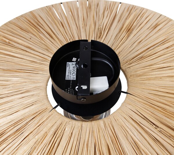 Lampa de perete rustica neagra cu sfoara 60 cm - Leia