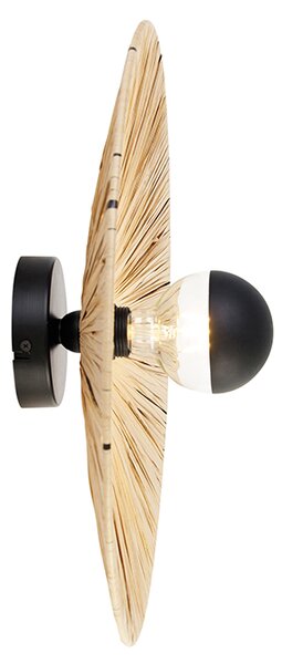 Aplică rustică neagră cu frânghie 45 cm - Leia