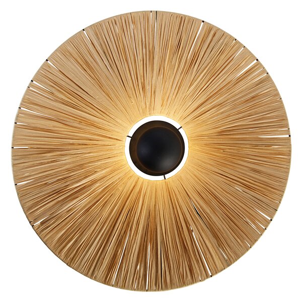 Lampa de perete rustica neagra cu sfoara 60 cm - Leia