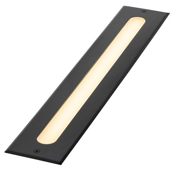 Set de 2 spoturi moderne de sol negre 50 cm incl. LED IP65 - Eline