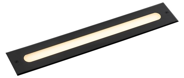 Set de 2 spoturi moderne de sol negre 50 cm incl. LED IP65 - Eline