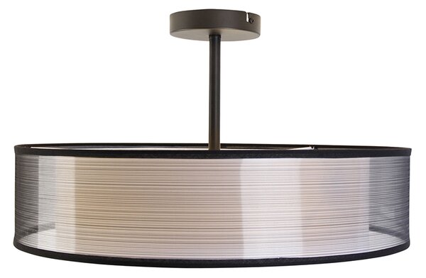Plafoniera inteligentă neagră cu alb 50 cm incl. 3 Wifi A60 - Drum Duo