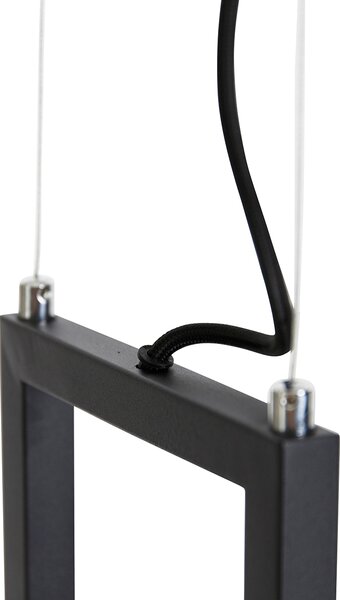Lampă suspendată inteligentă neagră cu raft incluzând 4 GU10 Wifi - Cage Rack
