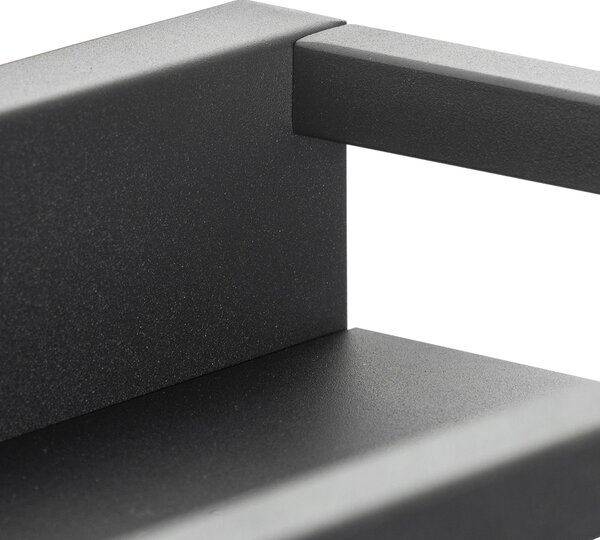 Lampă de perete inteligentă neagră cu raft incluzând 2 Wifi G95 - Cage Rack