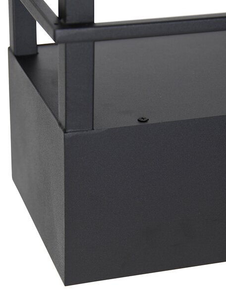 Lampă suspendată inteligentă neagră cu raft incluzând 4 GU10 Wifi - Cage Rack