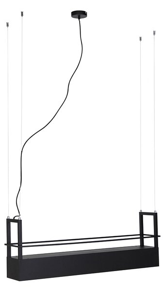 Lampă suspendată inteligentă neagră cu raft incluzând 4 GU10 Wifi - Cage Rack