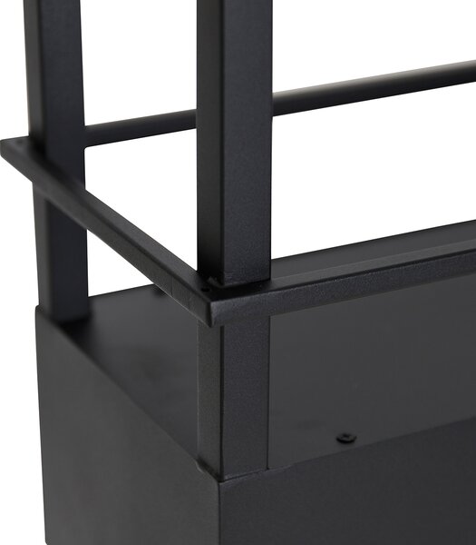 Lampă suspendată inteligentă neagră cu raft incluzând 4 GU10 Wifi - Cage Rack