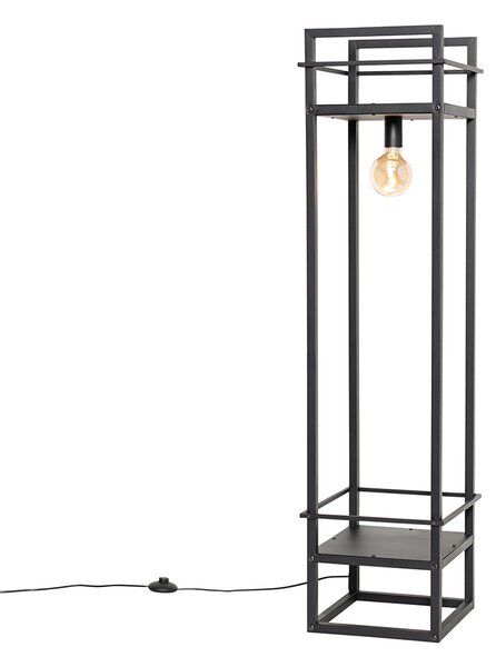 Lampă de podea industrială inteligentă neagră inclusiv Wifi G95 - Cage Rack