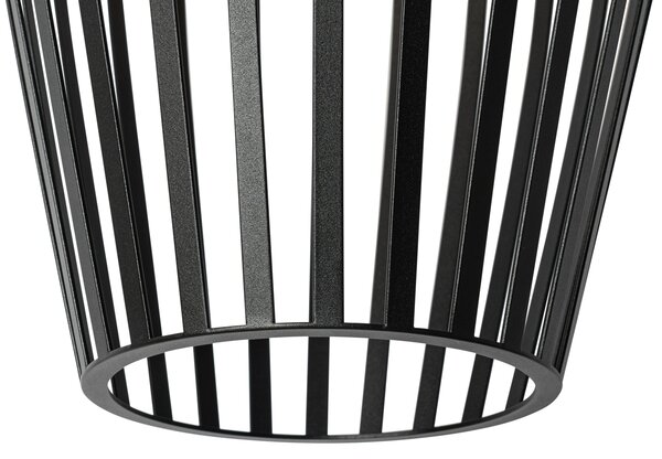 Lampă suspendată de design neagră cu opal - Angela