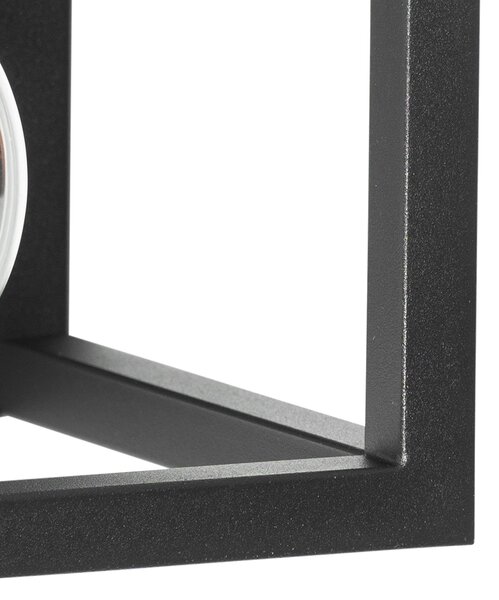 Lampă de perete inteligentă neagră cu raft, inclusiv Wi-Fi G95 - Cage Rack