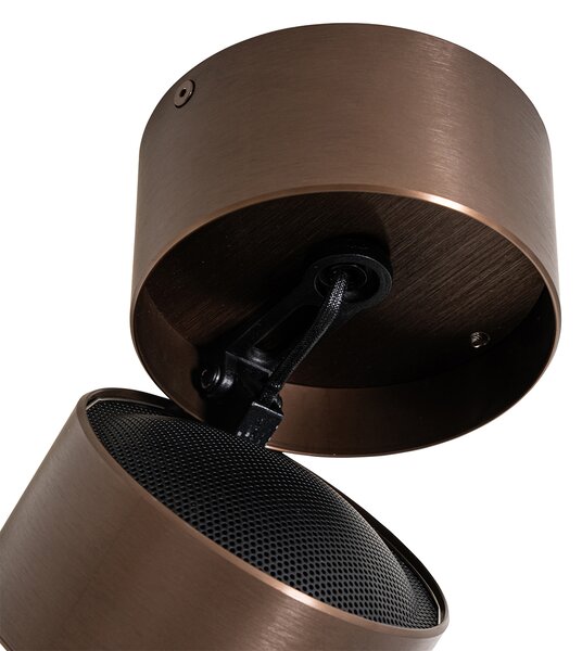 Spotlight modern bronz închis rotund reglabil - Go Nine