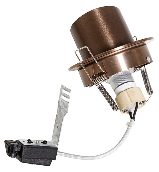 Spot modern îngropat bronz închis rotund orientabil - Installa