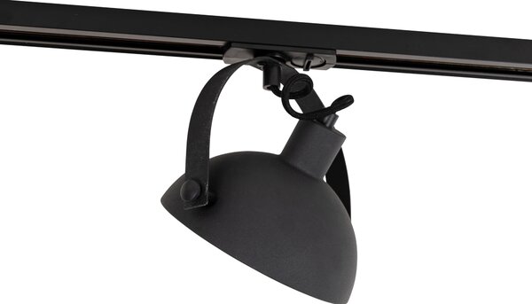 Spot pe șină industrial negru, cu interior auriu - Iconic Magnax