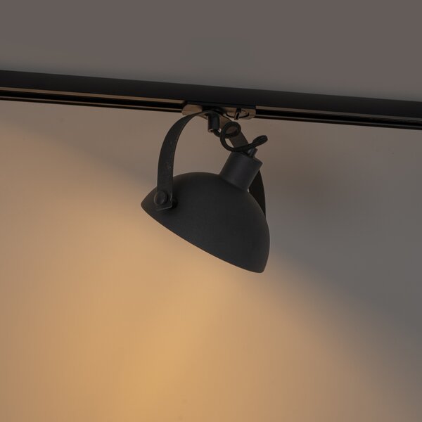 Spot pe șină industrial negru, cu interior auriu - Iconic Magnax
