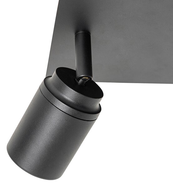 Spotlight inteligent pentru baie negru pătrat IP44 inclusiv 2 Wifi GU10 - Ducha