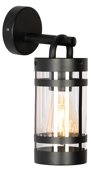 Lampă de perete exterioară industrială neagră IP44 - Ruben