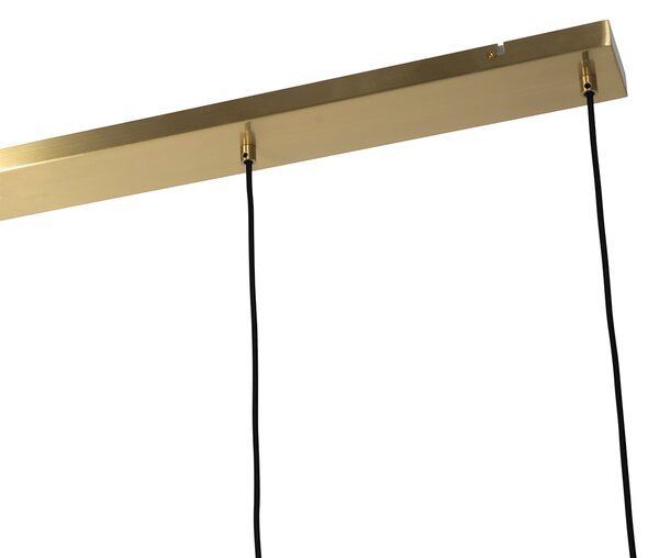 Lampă suspendată Art Deco aurie cu sticlă cu 4 lumini - Laura