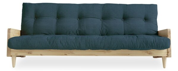 Canapea variabilă Karup Design Indie Natural/Deep Blue, albastru închis