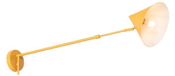 Lampa de perete de design galbenă reglabilă - Triangolo