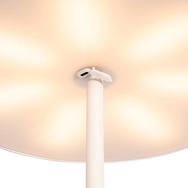 Lampă de podea pentru exterior albă reîncărcabilă cu dimmer în 3 trepte - Keira