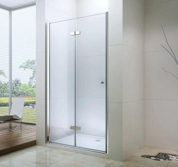 Mexen Lima, usa de dus plianta in deschidere 95 x 190 cm, sticla transparenta de 6 mm, profil cromat, 856-095-000-01-00