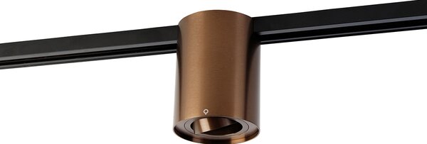 Spot pe șină monofazat modern bronz închis - Iconic Rondoo Up