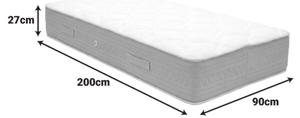 Saltea cu arcuri bonnel cu doua fete, Sleepy, Alb, 200x90x27 cm