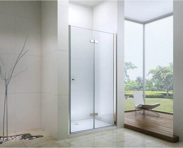 Mexen Lima, usa de dus plianta in deschidere 95 x 190 cm, sticla transparenta de 6 mm, profil cromat, 856-095-000-01-00